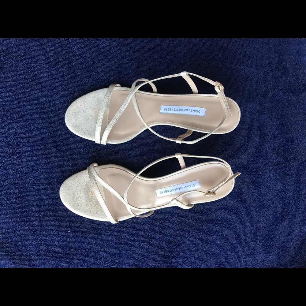 Gold strappy sandals